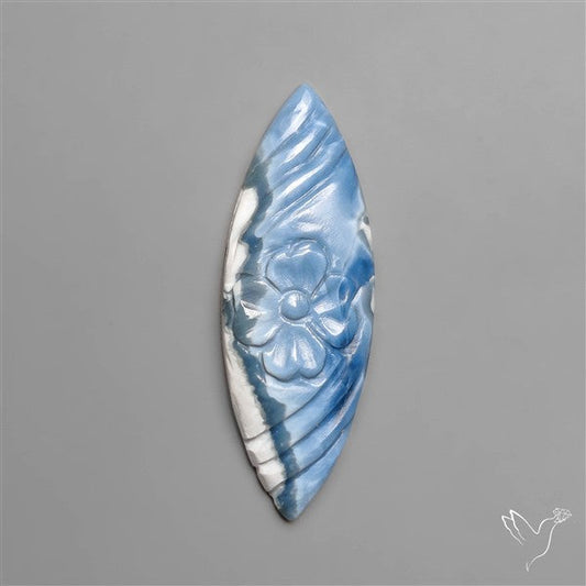 Owyhee Blue Opal Mughal Carving
