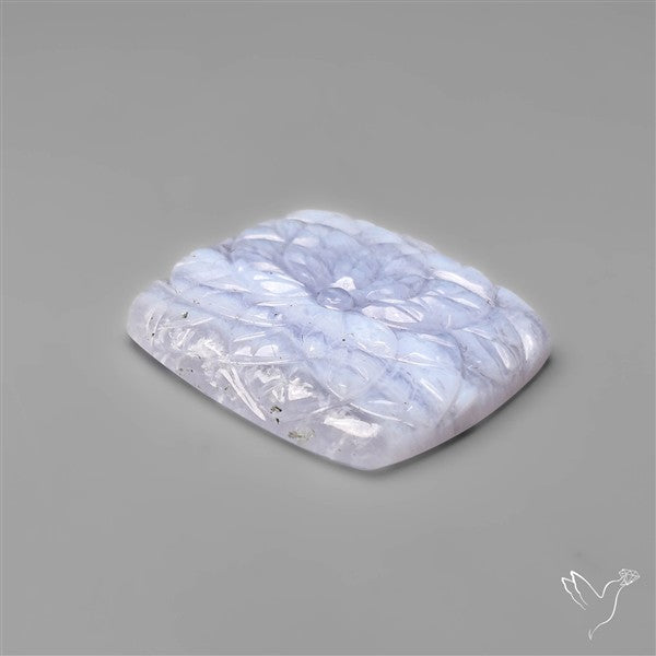 Blue Lace Agate Mughal Carving