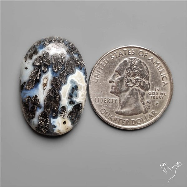 Parallel Dendritic Agate Cabochon
