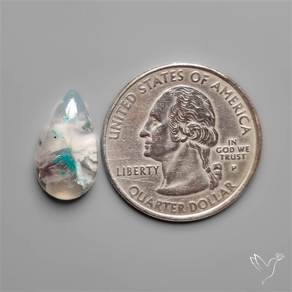 Rare Confetti Gem Chrysocolla Cabochon