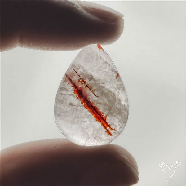 Rare Iron Stained Quartz Cabochon
