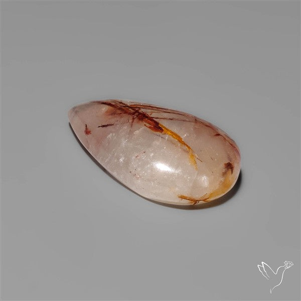 Rare Iron Stained Quartz Cabochon