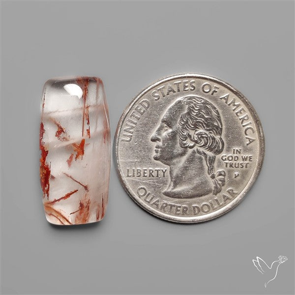 Rare Iron Stained Quartz Cabochon