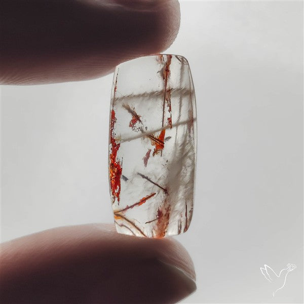 Rare Iron Stained Quartz Cabochon