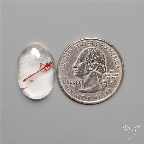Rare Iron Stained Quartz Cabochon