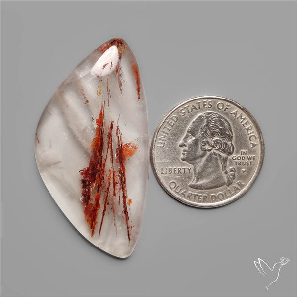 Rare Iron Stained Quartz Cabochon