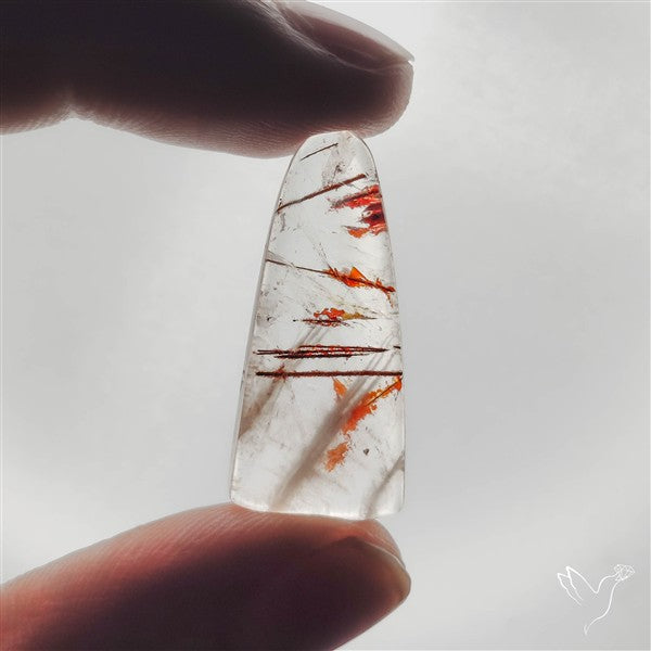 Rare Iron Stained Quartz Cabochon