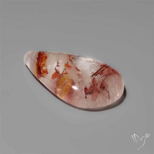 Rare Iron Stained Quartz Cabochon