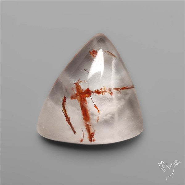 Rare Iron Stained Quartz Cabochon