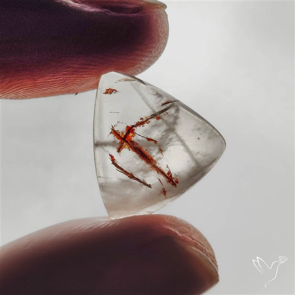Rare Iron Stained Quartz Cabochon