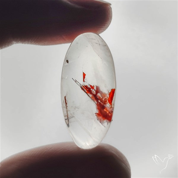 Rare Iron Stained Quartz Cabochon