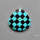 Kingman Turquoise Checker Inlay Black Onyx
