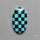 Kingman Turquoise Checker Inlay Black Onyx