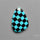 Kingman Turquoise Checker Inlay Black Onyx