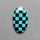 Kingman Turquoise Checker Inlay Black Onyx