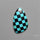 Kingman Turquoise Checker Inlay Black Onyx