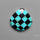 Kingman Turquoise Checker Inlay Black Onyx