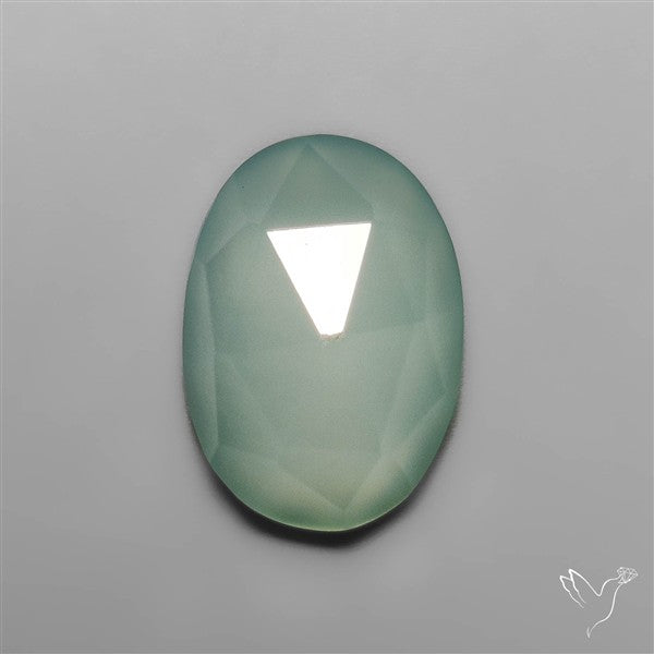 Rose Cut Aqua Chalcedony