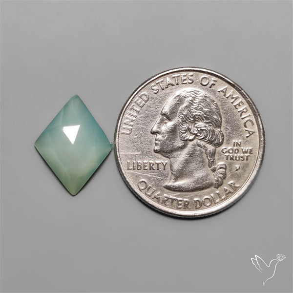 Rose Cut Aqua Chalcedony