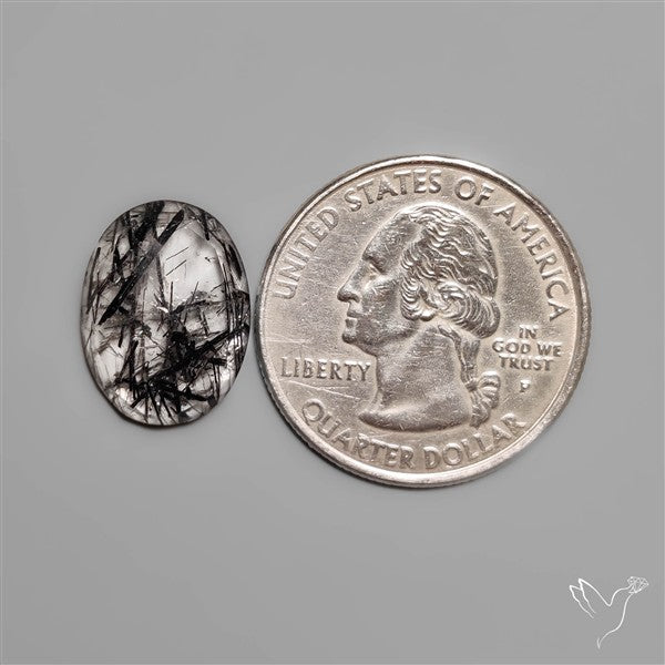 Rose Cut Black Tourmalinated Quartz