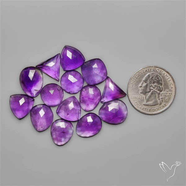 Rose Cut Amethyst Lot
