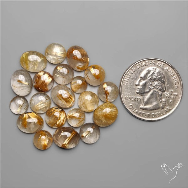 Golden Rutilated Quartz Lot