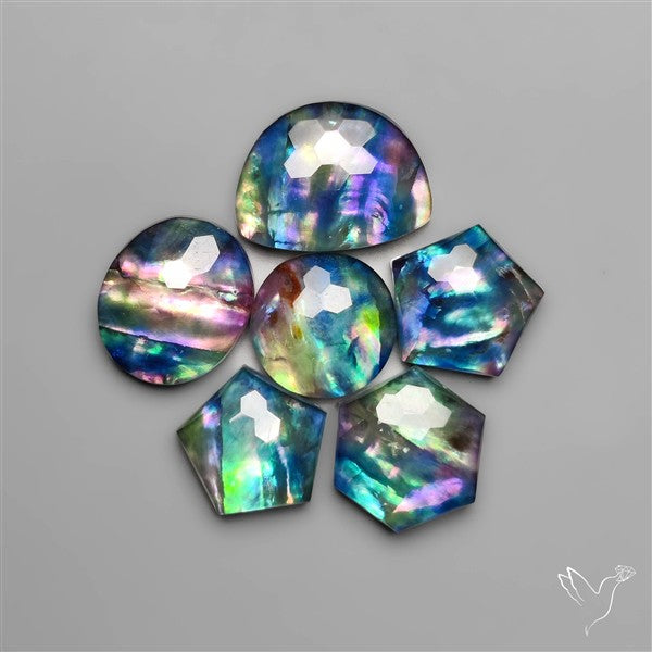 Honeycomb Cut Dichroic Glass Doublets Lot