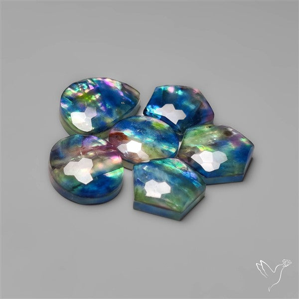 Honeycomb Cut Dichroic Glass Doublets Lot