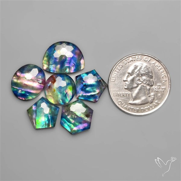Honeycomb Cut Dichroic Glass Doublets Lot