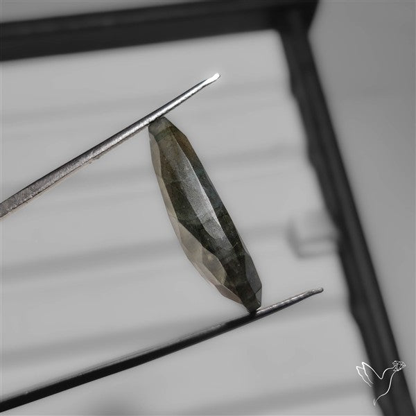 Faceted Blue Labradorite Cabochon