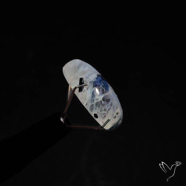 Rainbow Moonstone With Black Tourmaline Inclusions