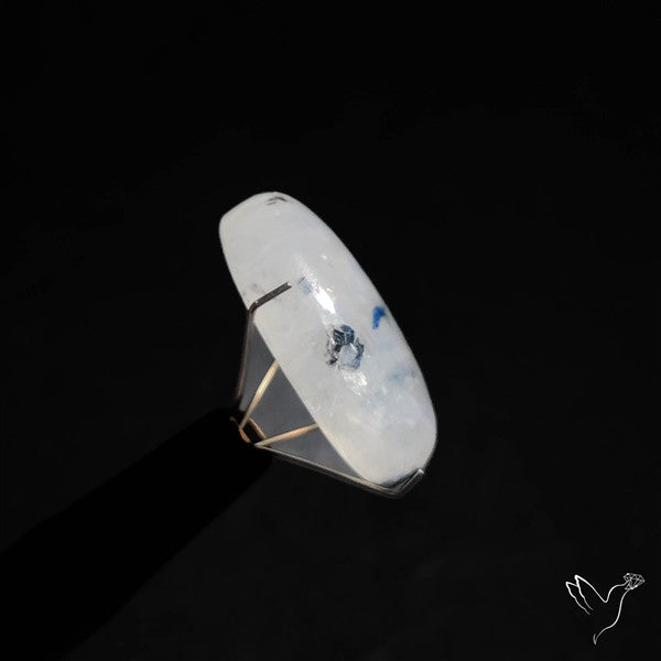 Rainbow Moonstone With Black Tourmaline Inclusions