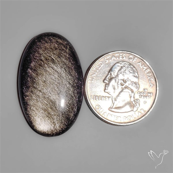 Silversheen Obsidian Cabochon