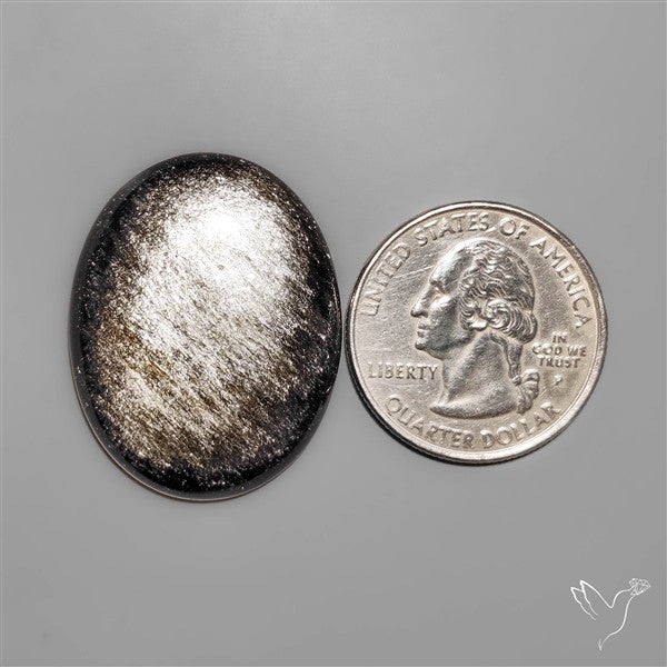 Silversheen Obsidian Cabochon