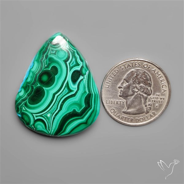 Rare Botryoidal Malachite Cabochon
