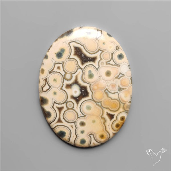 Orbicular Ocean Jasper Cabochon