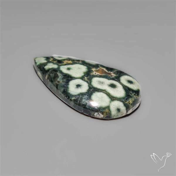 Orbicular Green Ocean Jasper Cabochon