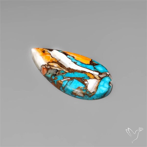Spiny Oyster Mohave Turquoise Cabochon