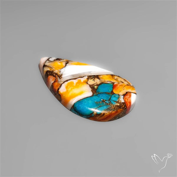 Spiny Oyster Mohave Turquoise Cabochon