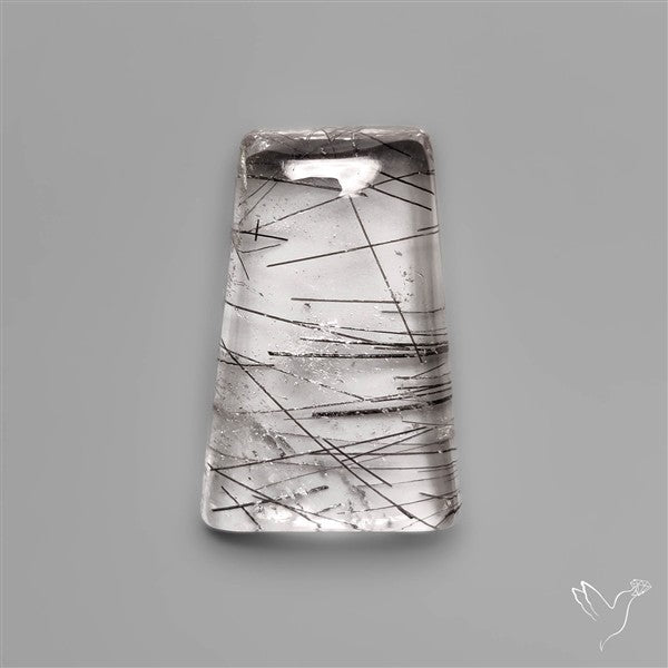 Black Tourmalinated Quartz Cabochon