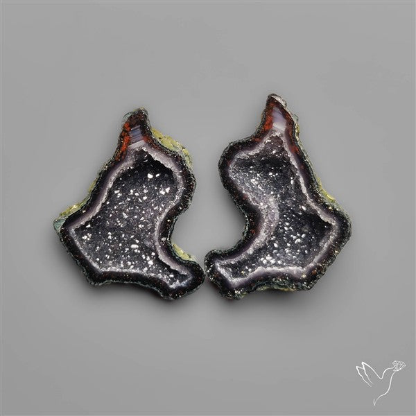 Tabasco Baby Geode Druzy Pair