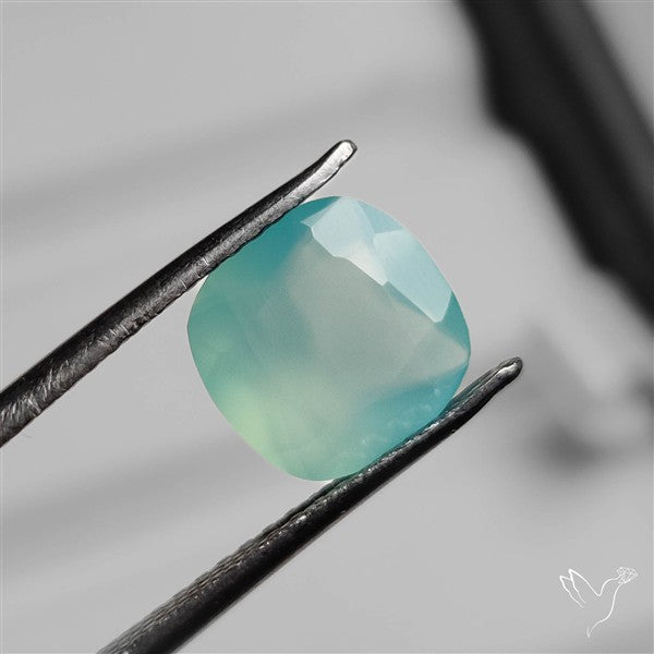 Faceted Gemmy Aqua Chalcedony