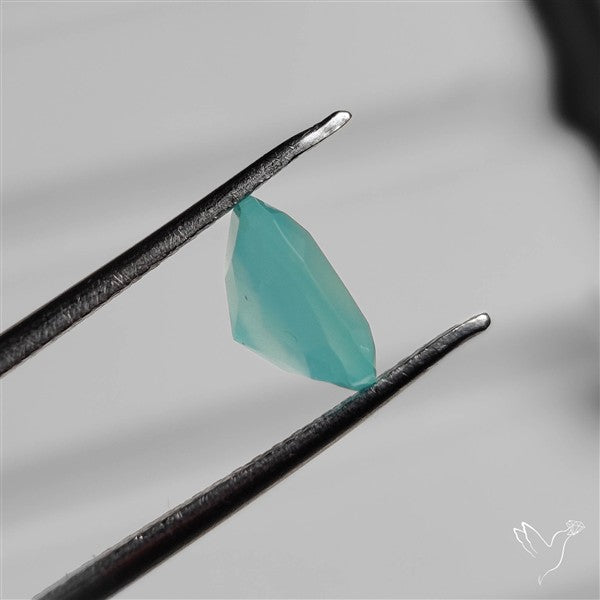 Faceted Gemmy Aqua Chalcedony