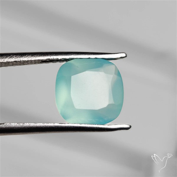 Faceted Gemmy Aqua Chalcedony