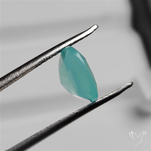 Faceted Gemmy Aqua Chalcedony