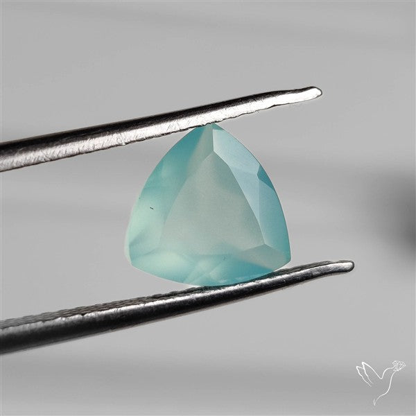 Faceted Gemmy Aqua Chalcedony