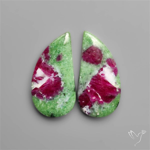 Ruby Zoisite Pair