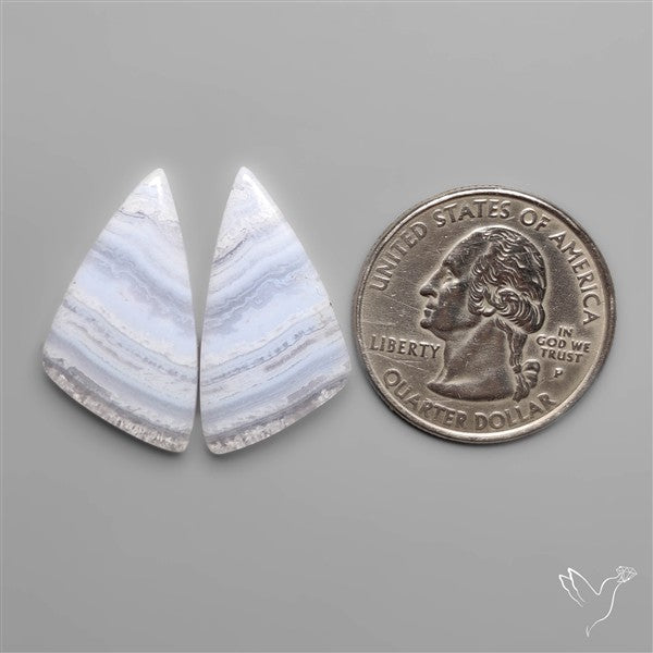 Blue Lace Agate Pair