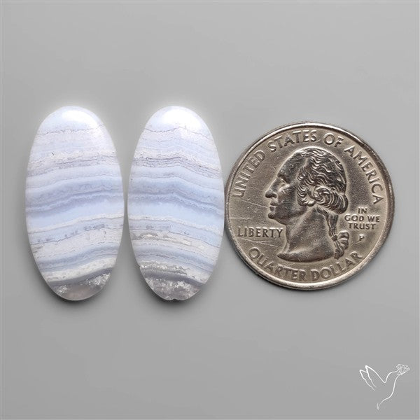 Blue Lace Agate Pair