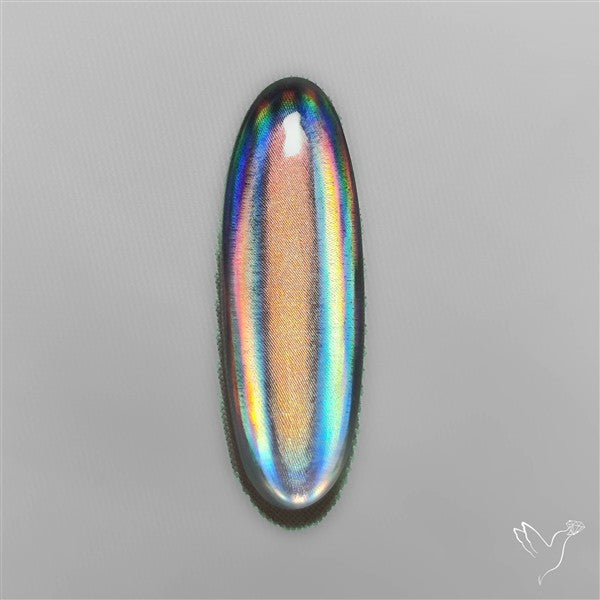 Long Rainbow Disco Quartz (Upclcled CD & Quartz Doublet)